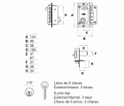 Cerradura FAC de sobreponer S 90 CP